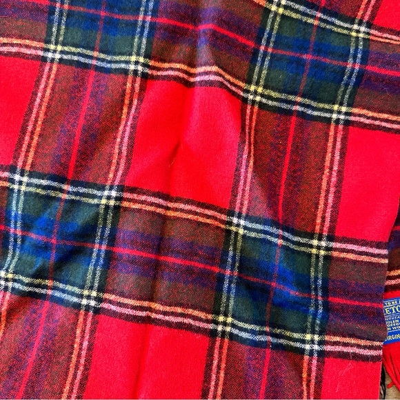 Pendleton Wool Scarf Plaid Red - Picture 5 of 6